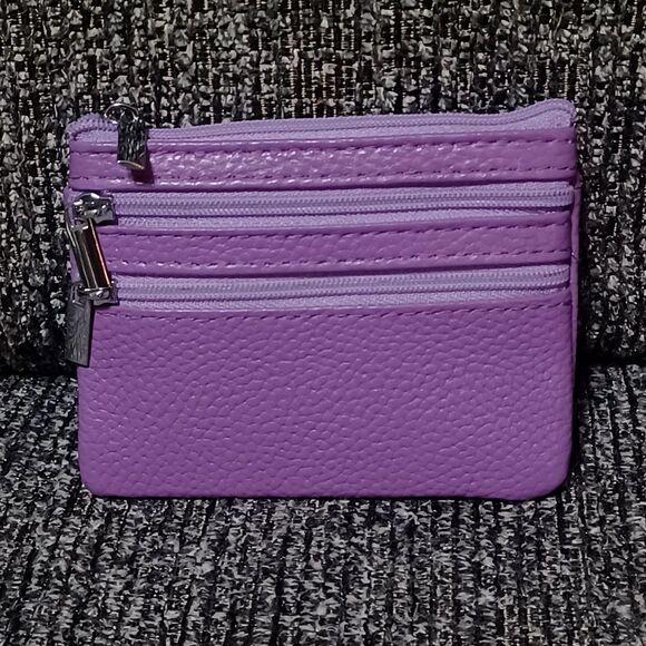 CYNURE Lavender Genuine Leather Coin Purse - Picture 1 of 2